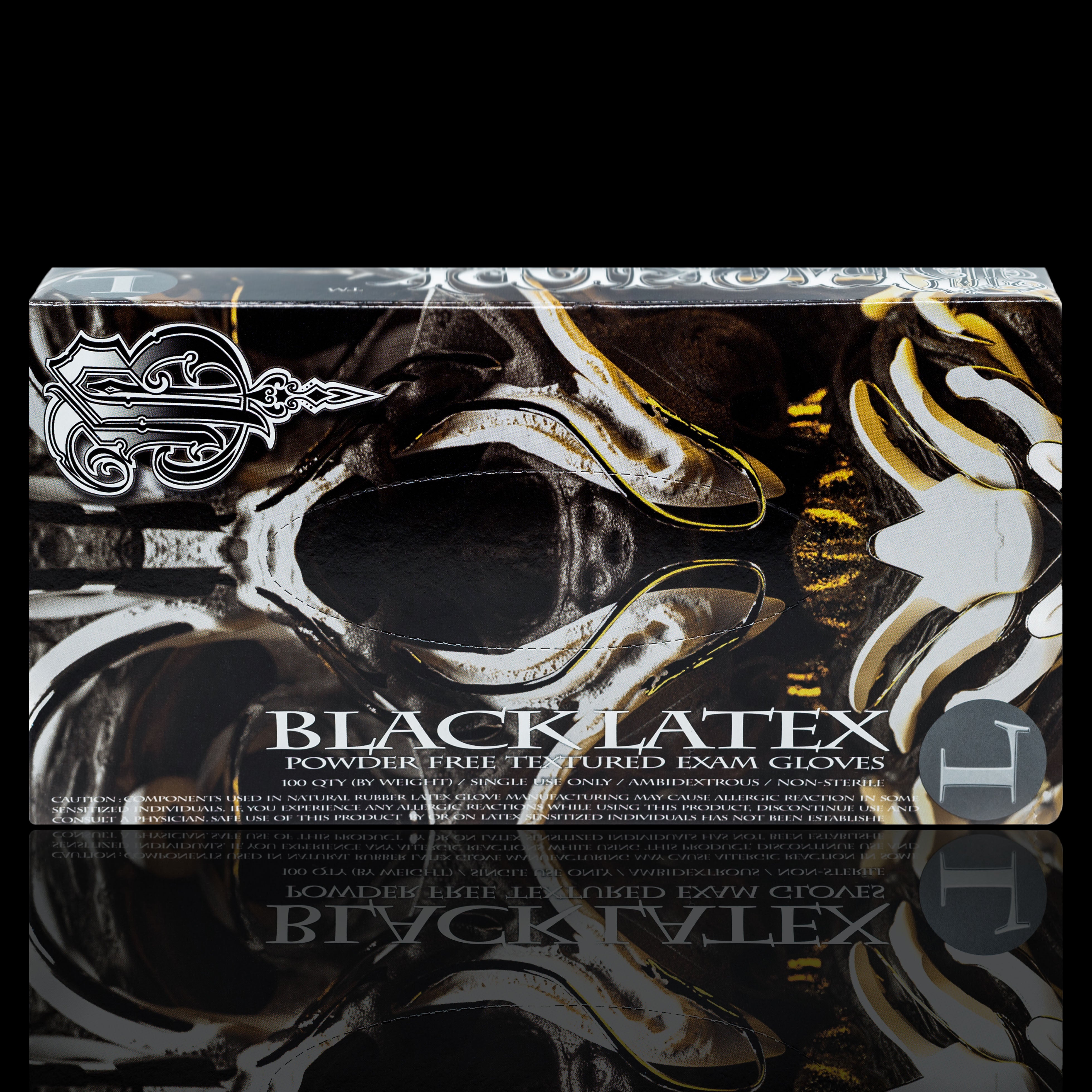 Blackwork Latex Tattoo Gloves - Box Disposable Gloves Saniderm Tattoo Aftercare