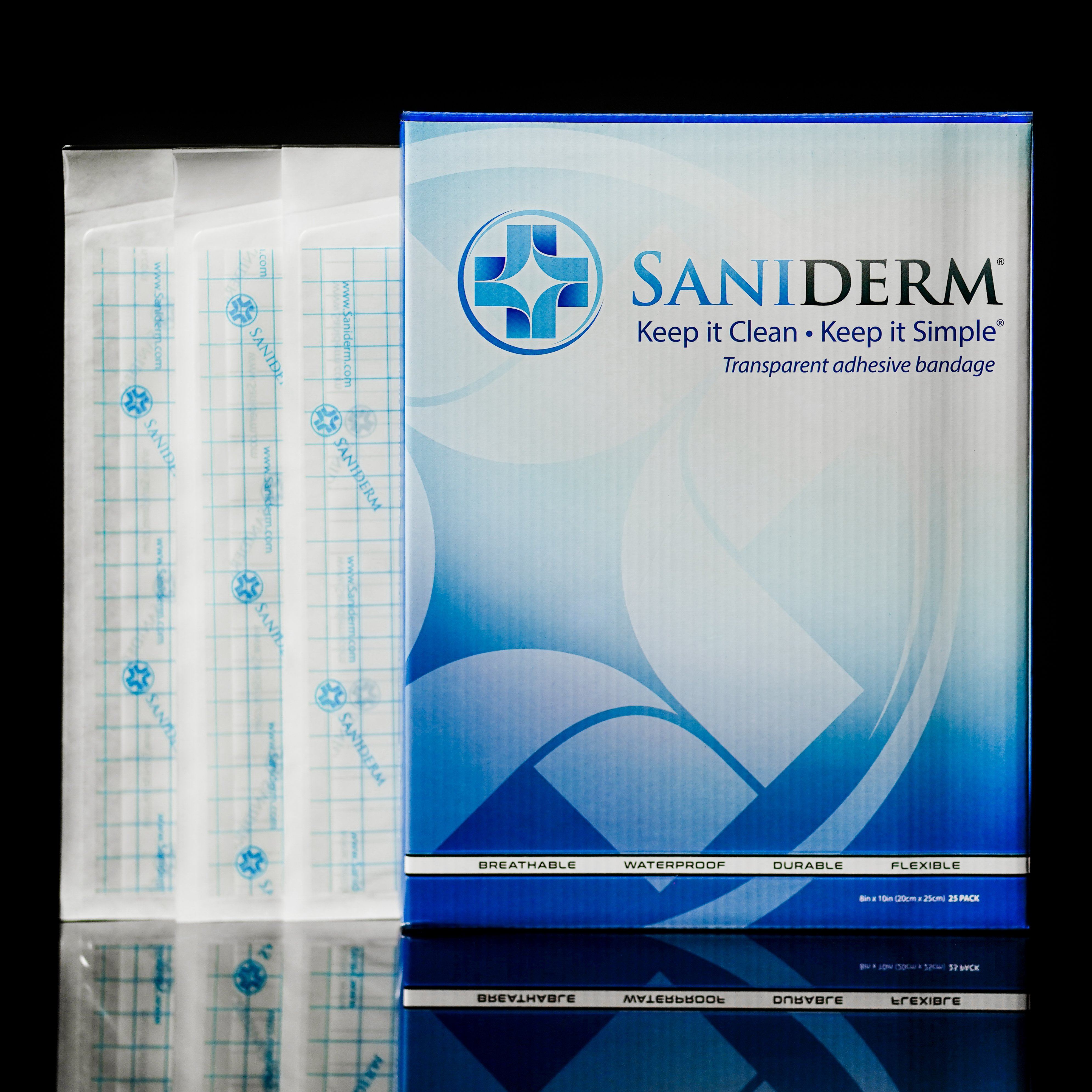 Saniderm 8 Inch x 10 Inch Artist Pack (25 count) Saniderm Tattoo Aftercare