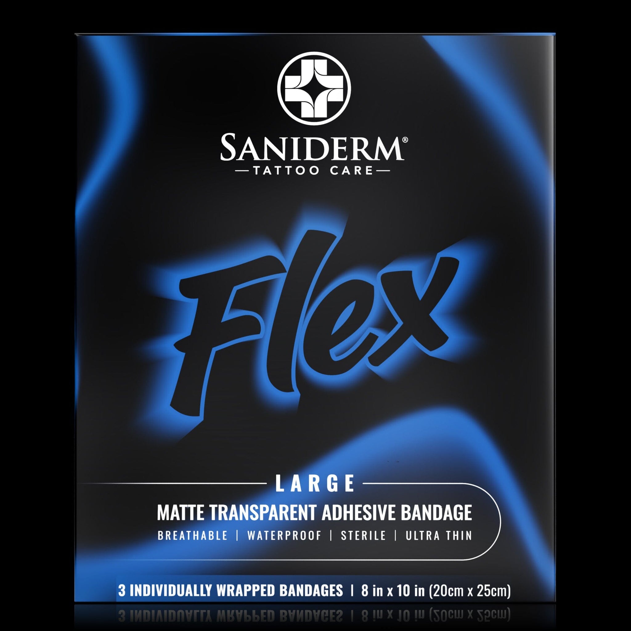 Flex Tattoo Bandage 3-Pack - Large (8x10) Saniderm Tattoo Aftercare 