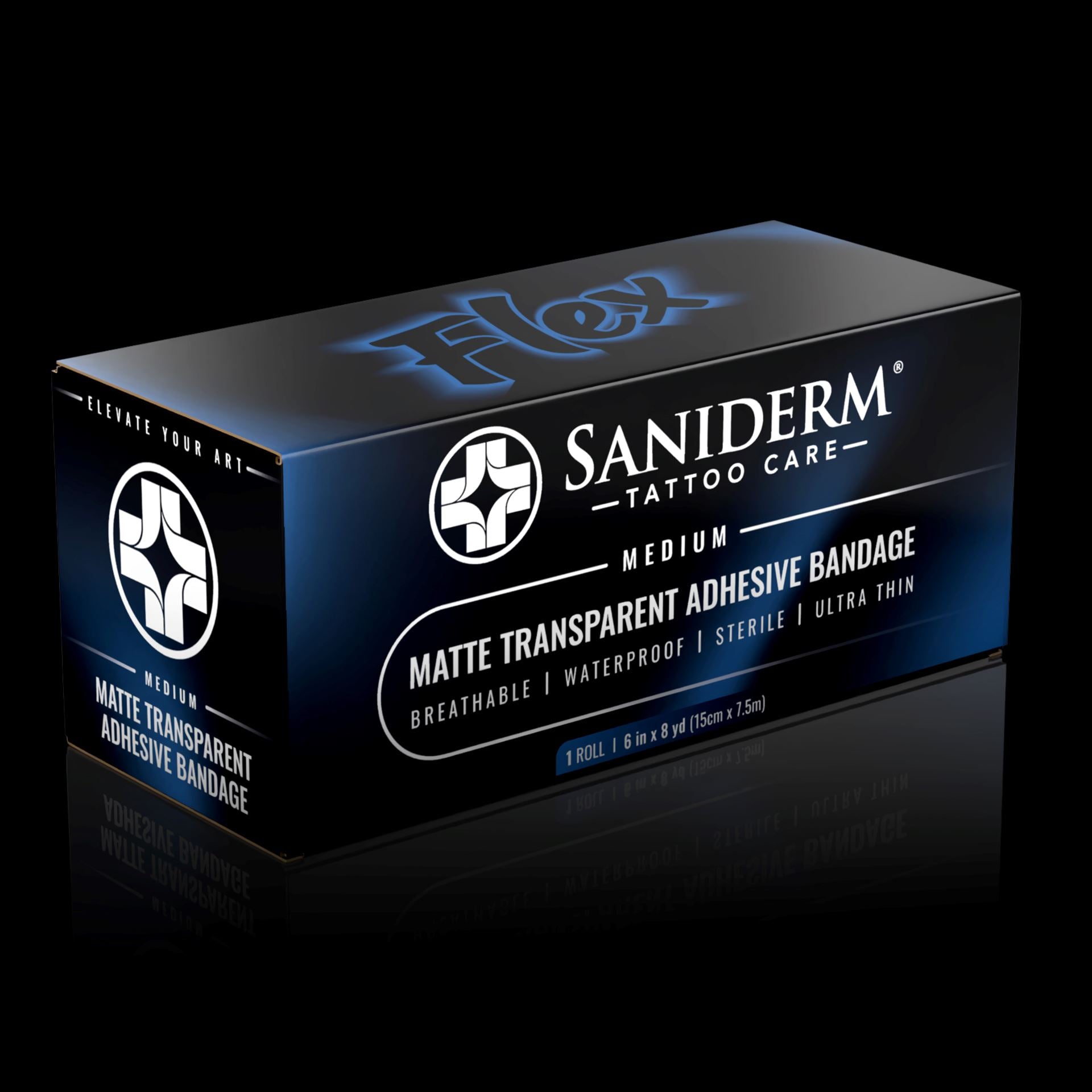 Flex Tattoo Bandage Roll - Medium (6 in x 8 yd) Saniderm Tattoo Aftercare 