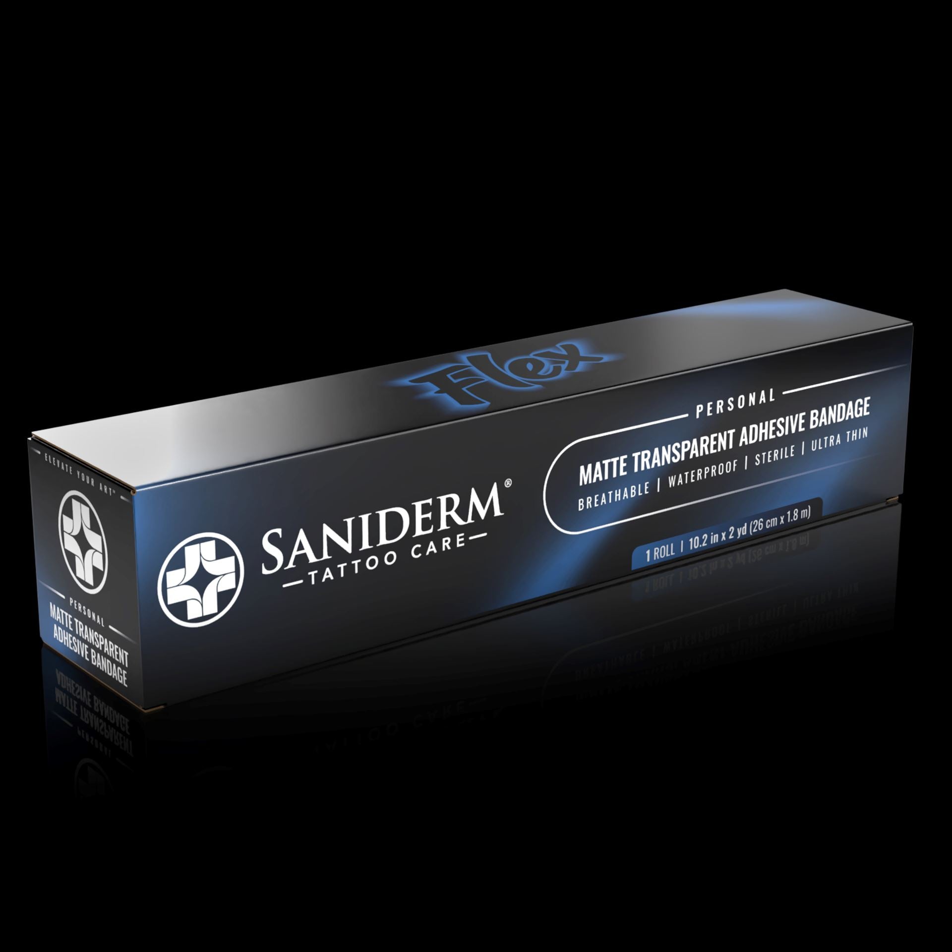 Flex Tattoo Bandage Roll - Personal (10.2 in x 2 yd) Saniderm Tattoo Aftercare 