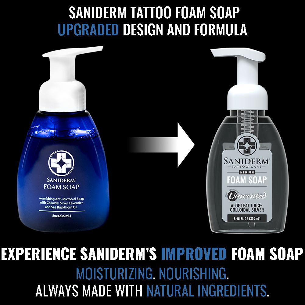Tattoo Foam Soap - Medium (8.45 oz) Soap Saniderm Tattoo Aftercare 